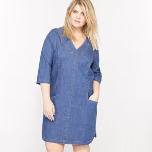 Robe en jean cintrée