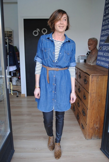 Robe en jean hiver