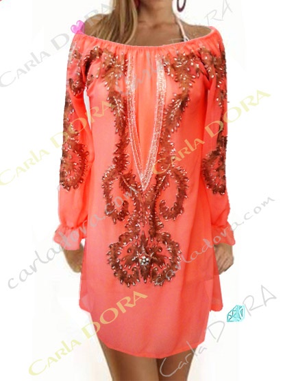 Robe femme orange