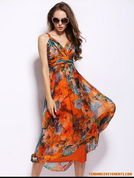 Robe femme orange