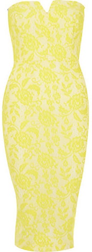 Robe fourreau jaune