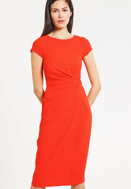 Robe fourreau orange