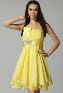 Robe jaune cocktail