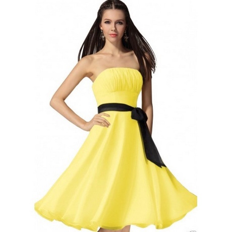 Robe jaune de soiree