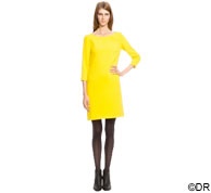 Robe jaune droite