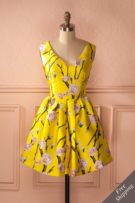 Robe jaune et grise