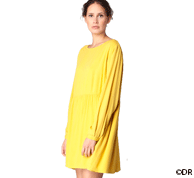 Robe jaune manche longue