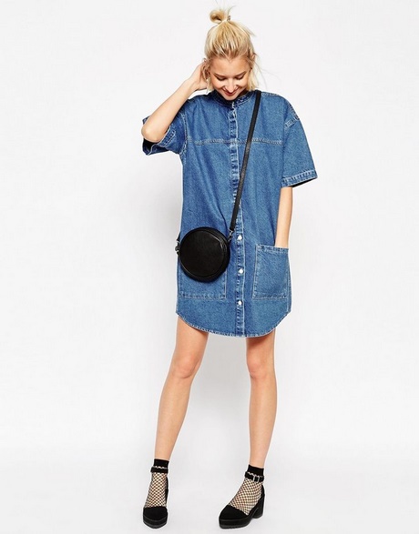 Robe jean chemise