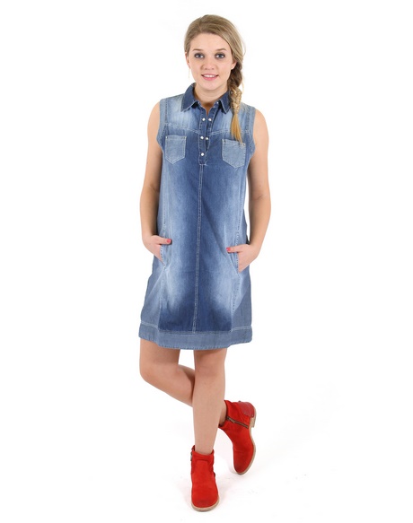 Robe jean courte