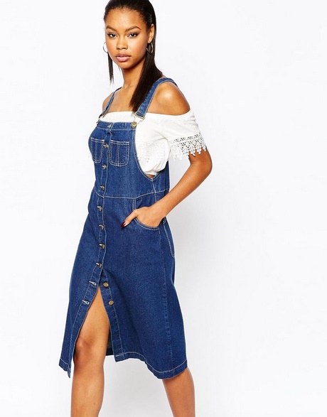 Robe jean mi longue