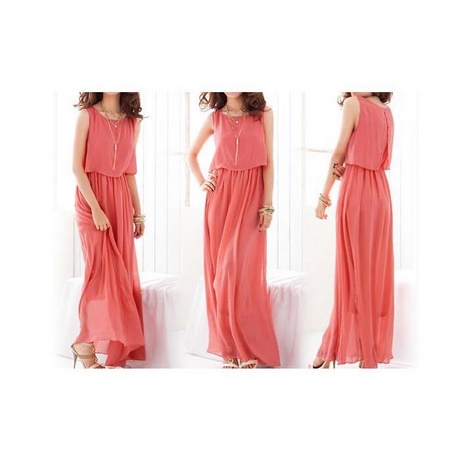 Robe longue corail mariage