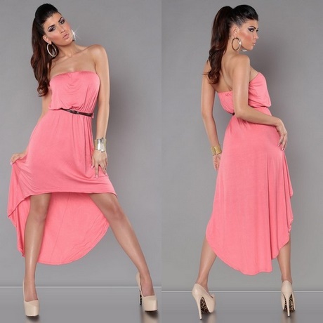 Robe longue couleur corail