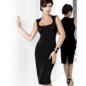 Robe longue fourreau noire