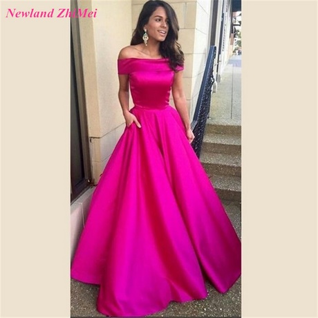 Robe longue rose fushia