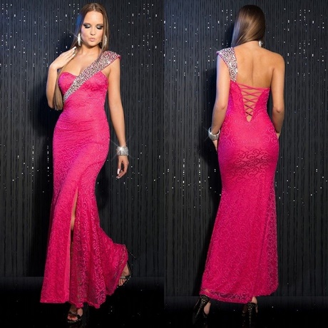 Robe longue rose fushia