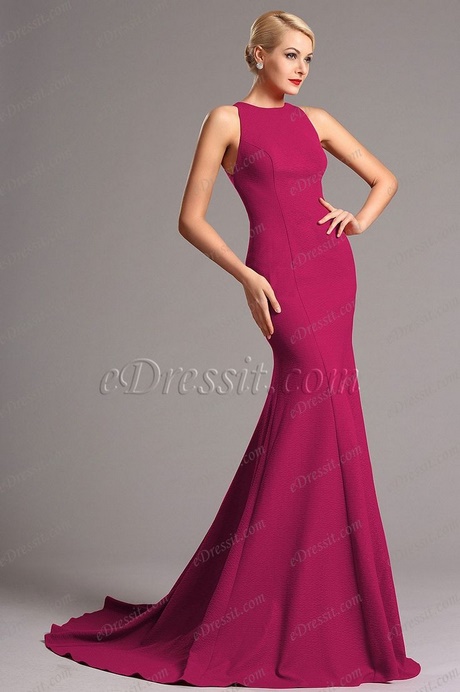 Robe longue rose fushia