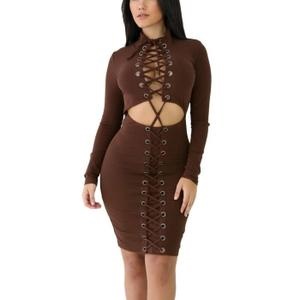 Robe marron femme