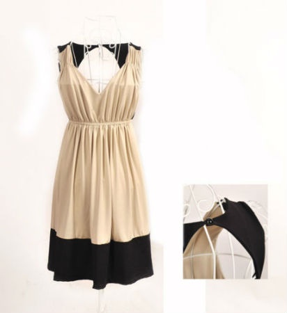 Robe noir et beige