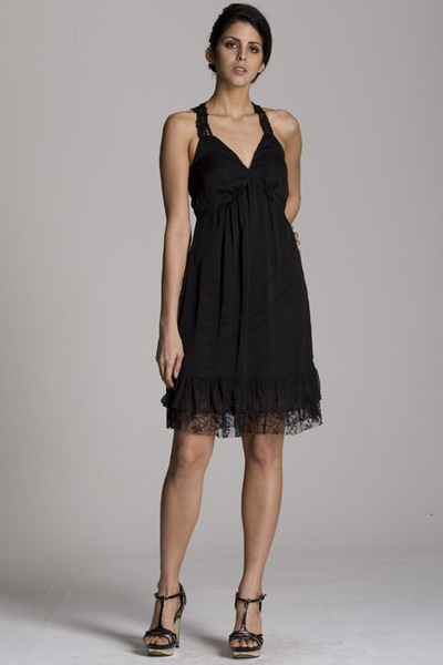 Robe noire mousseline