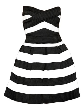 Robe rayée noir et blanc