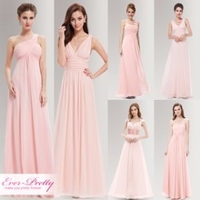 Robe rose pastel longue