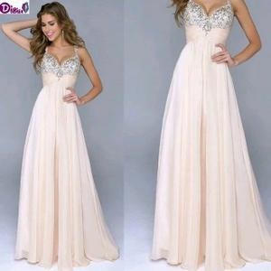 Robe rose pastel longue