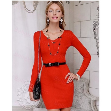 Robe rouge en laine