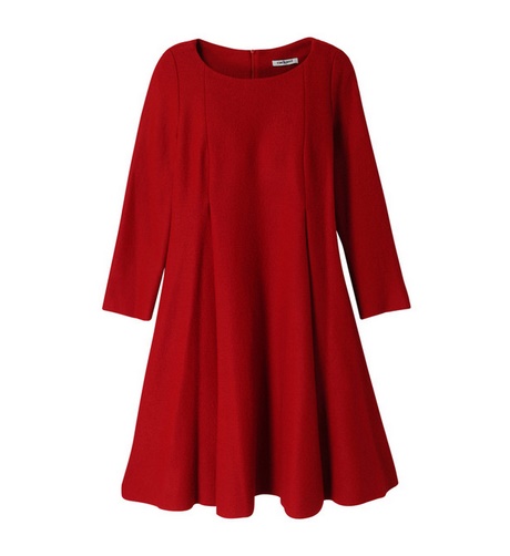Robe rouge laine femme