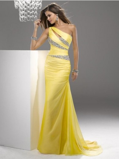 Robe soirée jaune