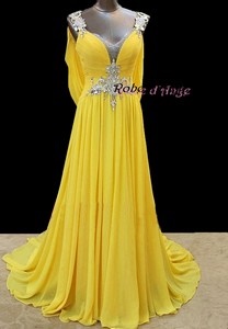 Robe soirée jaune