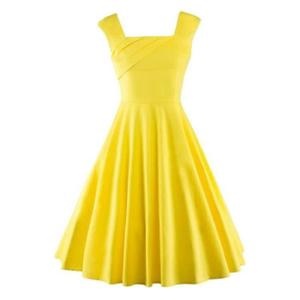 Robe soirée jaune