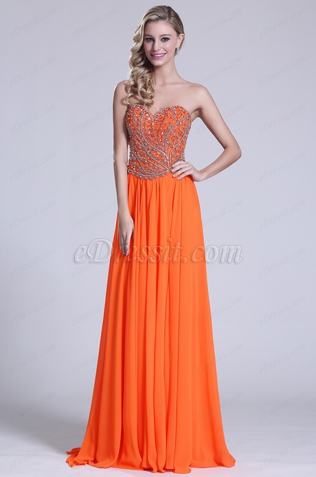 Robe soirée orange