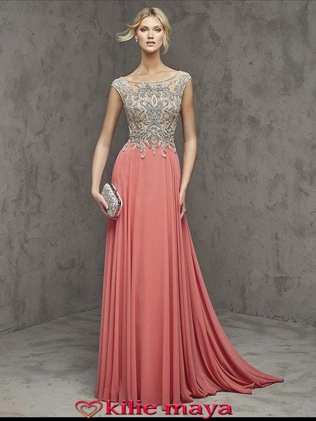 Robe soiree corail