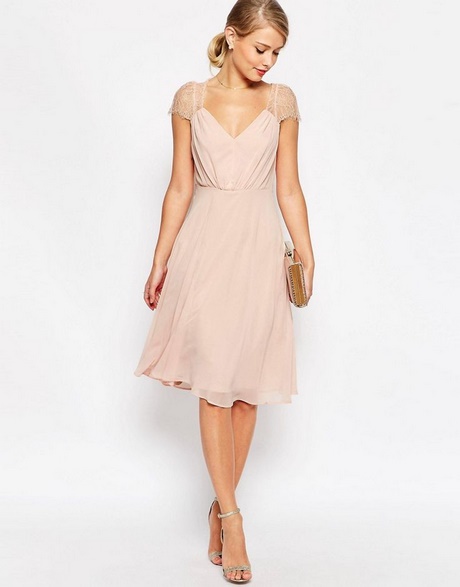 Robe soiree rose poudré