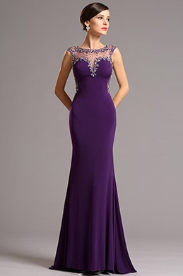 Robe violette longue