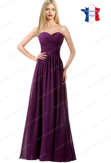 Robe violette longue