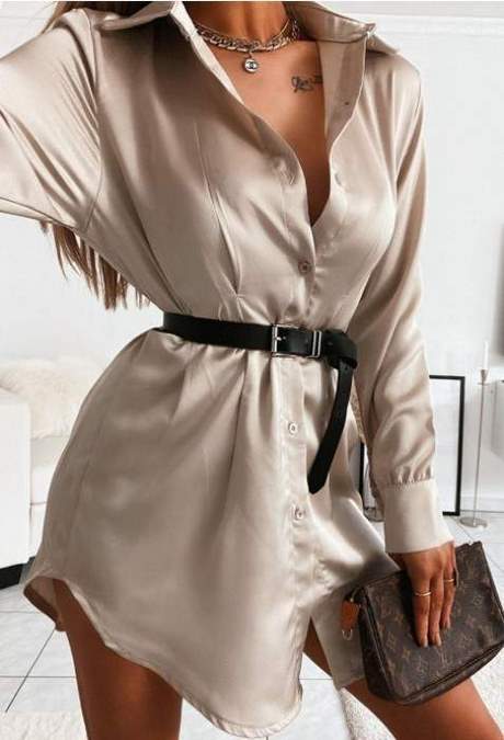 Chemise robe blanche femme