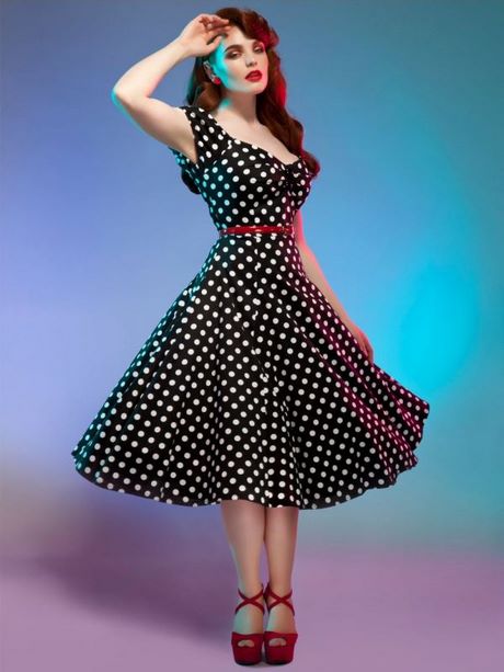 Robe à pois vintage pas cher