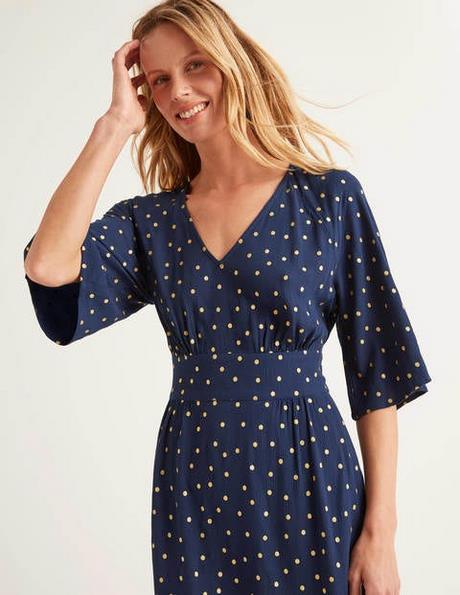 Robe bleu à pois