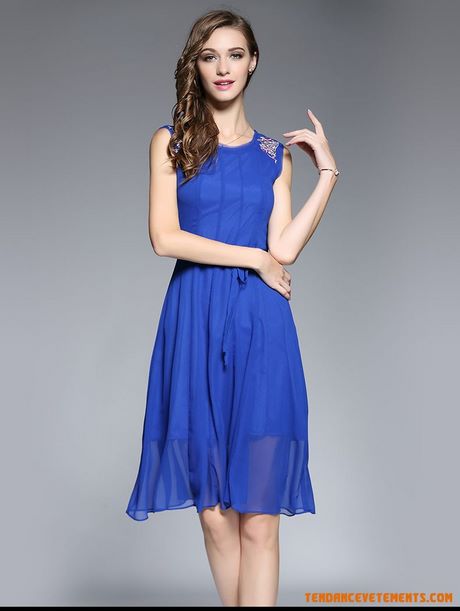 Robe bleu electrique pas cher