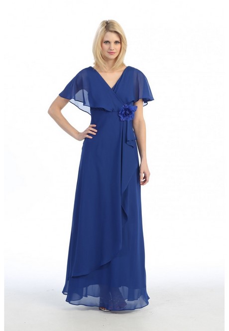 Robe cocktail bleu royal