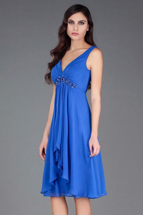 Robe de cocktail pour mariage bleu