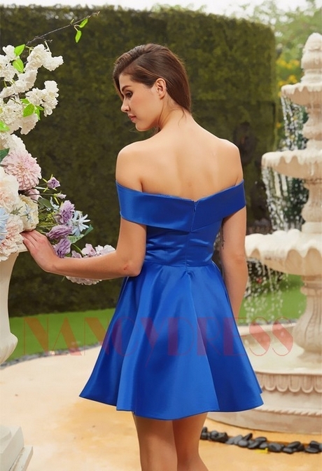 Robe de cocktail pour mariage bleu