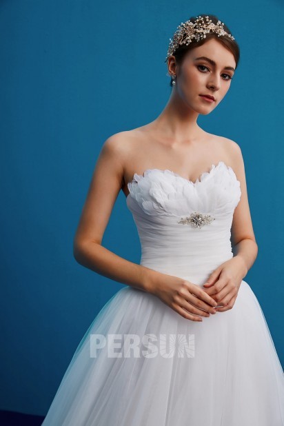 Robe de mariée bustier bleu