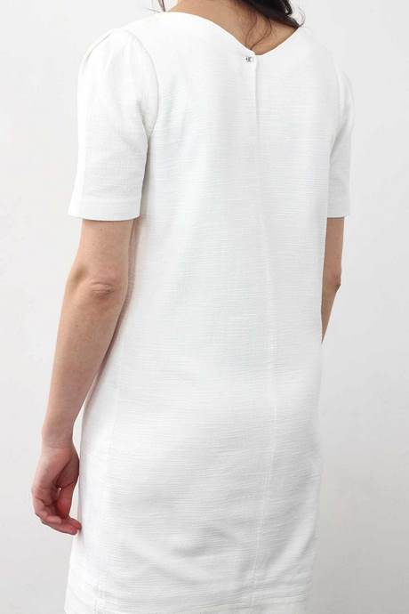 Robe droite courte blanche