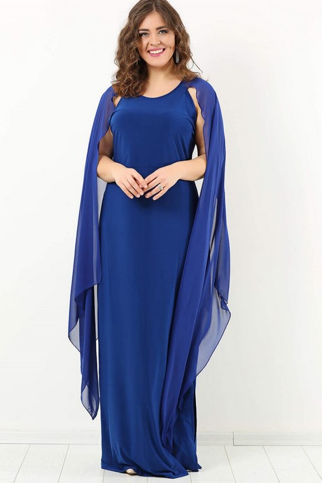 Robe grande taille bleu roi