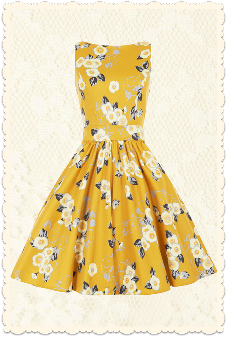 Robe jaune vintage