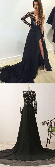 Robe noir longue classe