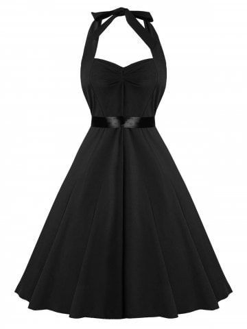 Robe noire vintage pas cher