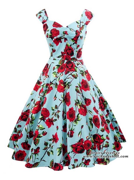 Robe retro rose